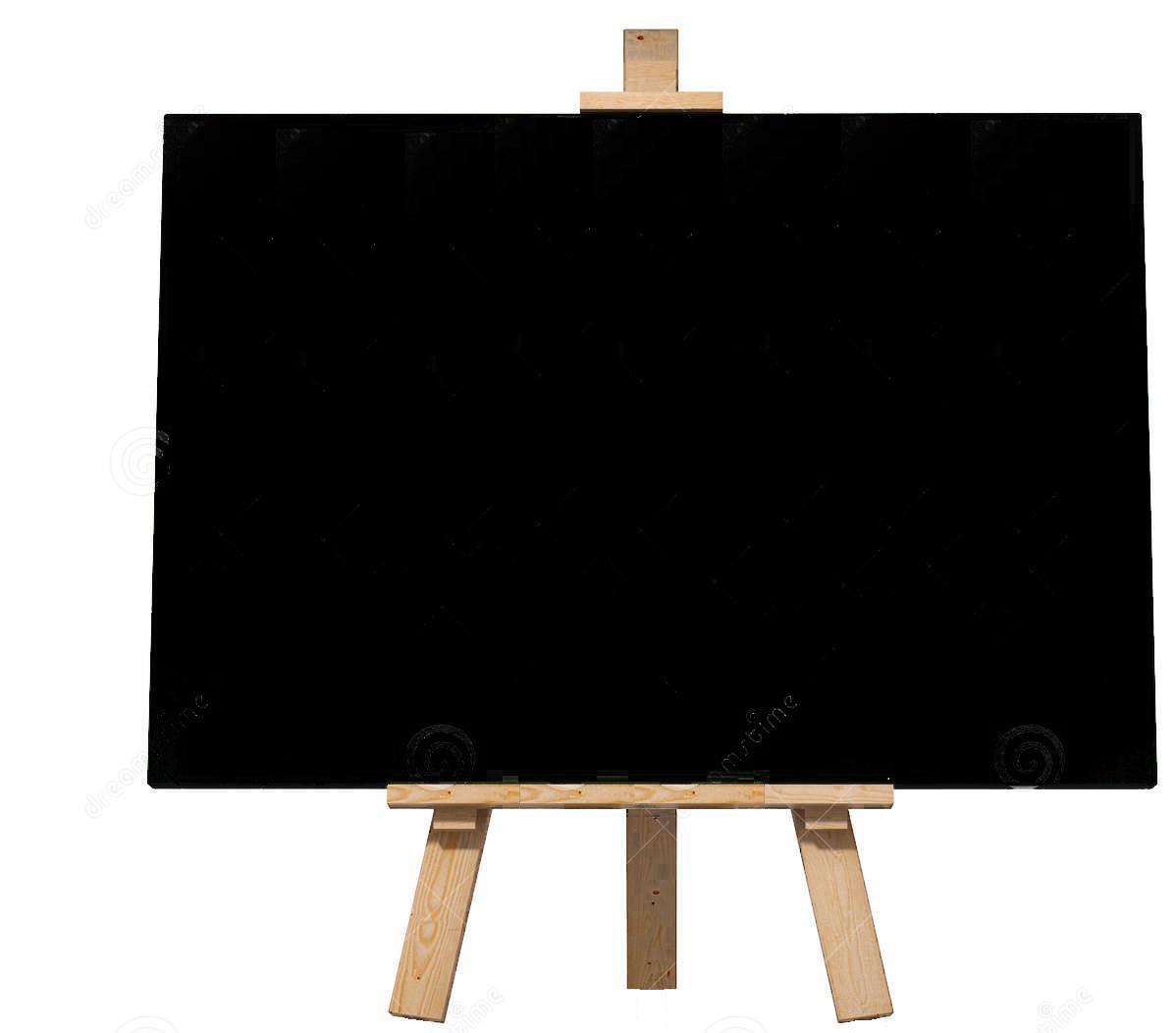 Μαύρος πίνακας με ξύλινο τρίποδο 40x30cm Foska​