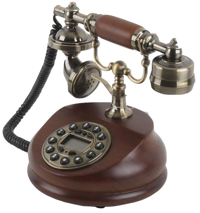 Τηλέφωνο Ρετρό Vintage Ξύλινο, Οθόνη, Αναγνώριση Κλήσης PRT35I
