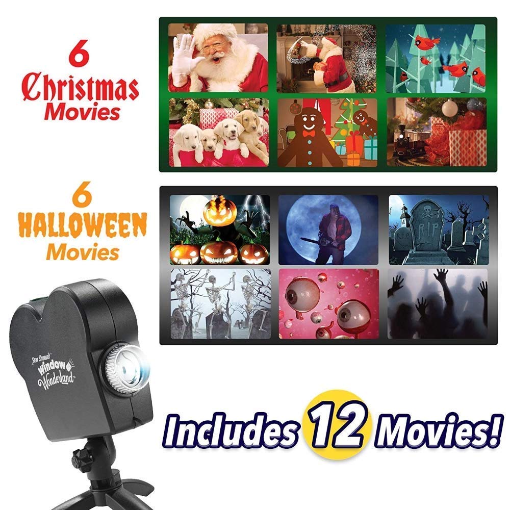 ​Γιορτινός Χριστουγεννιάτικος προτζέκτορας παραθύρου εσωτερικού χώρου με 12 ταινίες ΟΕΜ ON-3760