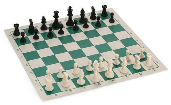 ​Αναδιπλούμενη Αδιάβροχη σκακιέρα PVC Tournament size 34 x 34 cm