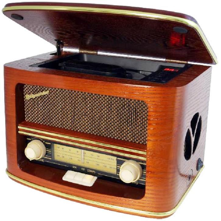 Πικάπ vintage με Ράδιο-CD-MP3-WMA Player Roadstar 1500MP