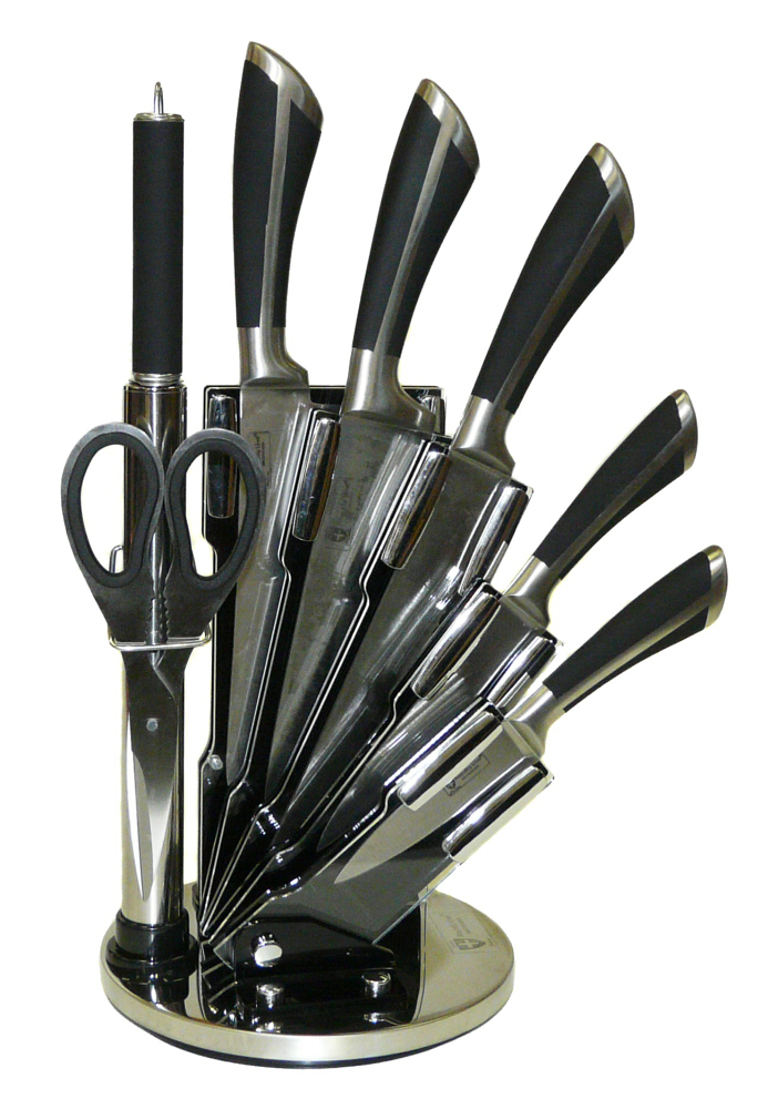 Σετ 5 μαχαιριών από χυτό ατσάλι με μπαλτά & ψαλίδι κουζίνα  Royalty Line SWITZERLAND RL KSS-700