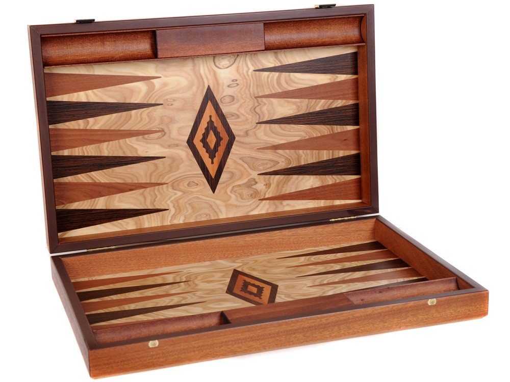 Τάβλι Βαλίτσα από φυσικό ξύλο ελιάς πολυτελείας 48,5x60cm Platinum Games 01.28.009
