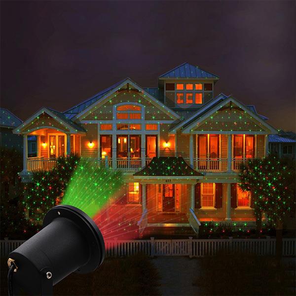 ​Νυχτερινός Γιορτινός Φωτισμός 120mW Με Χριστουγεννιάτικα Θέματα OEM Xmas Laser Projector