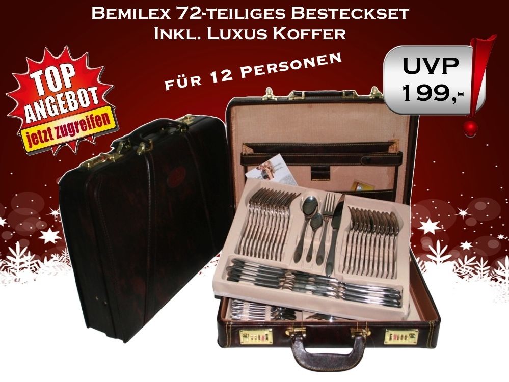 Μαχαιροπήρουνα σετ 72 τεμ. σε Δερμάτινη Τσάντα BEMILEX GERMANY