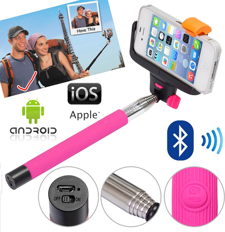 ​Πτυσσόμενο Μπαστούνι Κάμερας για Φωτογραφίες Bluetooth Wireless Monopod Selfies GOSHOT Q2