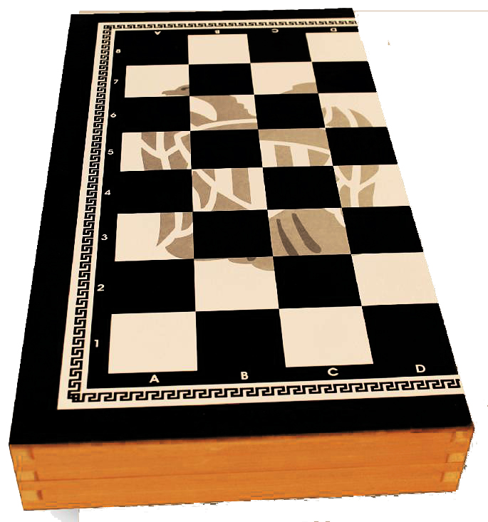Τάβλι - Σκάκι ΠΑΟΚ 50X50X7 cm τύπου φορμάικα 1048ΓΚΠΑΟΚ