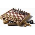 Σκάκι Ντάμα Τρίλιζα πλαστικό 26x26x4,5cm