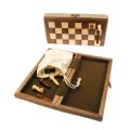 Ξύλινο Μαγνητικό Σκάκι Καρυδιά Ταξιδιού 21 Χ 21 cm