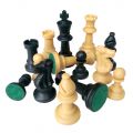 ​Πιόνια για σκάκι πλαστικά 77 mm 200 gr.  μαύρη και κρεμ Platinium Games 01.11.117
