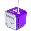 Mini MP3 Player - Fm Radio Aluminum Speaker Purple