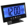 Ρολόι με Ξυπνητήρι, αισθητήρα ήχου, LCD οθόνη, θερμοκρασία Voice Control Back-Light LCD Clock OEM DS-8082