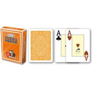 Τράπουλα πλαστική ανοιχτό πορτοκαλί Modiano Texas Poker