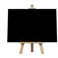 Μίνι Μαύρος πίνακας με ξύλινο τρίποδο 24x20cm Foska