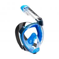 Cressi Knight Silicone Full Face Mask Light Blue/Dark Blue - M/L