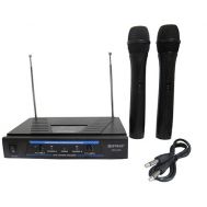 Επαγγελματική Συσκευή Karaoke VHF με Δύο Ασύρματα Μικρόφωνα DIGITAL WVNGR WG-006