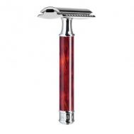 ​Μεταλλική ξυριστική μηχανή Mühle Pinsel High-Grade Resin Tortoiseshell Handle Razor R108