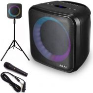 Akai ABTS-S6 Φορητό ηχείο Bluetooth karaoke με τρίποδο, USB, TWS, LED, micro SD, Aux-In, Aux-Out και ενσ. μικρόφωνο – 20 W