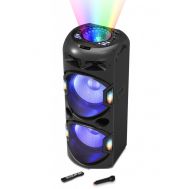 Akai DJ-Y5L Φορητό ηχείο Bluetooth karaoke με μίκτη, LED και ασύρματο μικρόφωνο – 350 W RMS