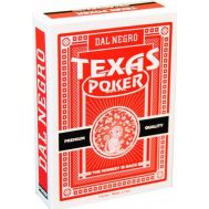 ​Τράπουλα Πλαστική Κόκκινη 100% PVC Dal Negro Texas Poker Index 2 Red