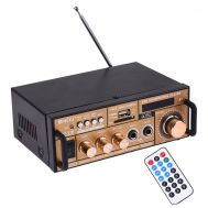 Στερεοφωνικός ενισχυτής ήχου με τηλεχειριστήριο, οθόνη LED, κάρτα USB / SD και MMC / MP3 / AUX / FM, AC 220V / DC 12V, βύσμα ΕΕ Bluetooth HiFi BT-118