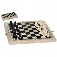​Σκάκι ξύλινο ταξιδίου 21x20 cm με πιόνια