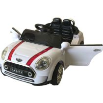 Ηλεκτροκίνητο παιδικό αυτοκίνητο λευκό 12v τύπου Mini Cooper HJ-1111
