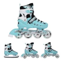 Αυξομειούμενα Πατίνια Roller NH 10905 ΣΕΤ 4 ΣΕ 1 INLINE SKATES NILS EXTREME ΓΑΛΑΖΙΟ -LARGE (39-42)