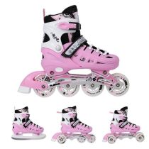 Αυξομειούμενα Πατίνια Roller NH 10905 ΣΕΤ 4 ΣΕ 1 INLINE SKATES NILS EXTREME ΡΟΖ -LARGE (39-42)