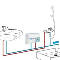 Geyser 2AC25N Ηλεκτρικός ταχυθερμαντήρας μπάνιου με τηλέφωνο και βρύσης 5000 W