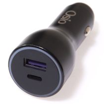 Osio OTU-5913B Διπλός φορτιστής αυτοκινήτου Fast Charge με USB Type-C και USB Type-A 36 W