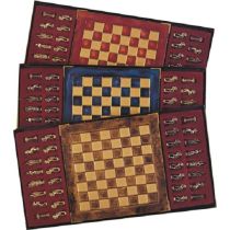 Μεταλικό σετ σκακιού σε ξύλινη κασετίνα 20χ20 cm