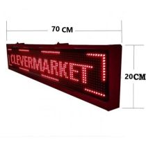 Ηλεκτρονική κυλιόμενη πινακίδα-ταμπέλα LED -Aδιάβροχη- 70 x 20cm-Αδιάβροχη