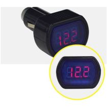 Βολτόμετρο αυτοκινήτου LED ψηφιακό 12-24V -Θερμόμετρο - Φορτιστής Usb (3in1)