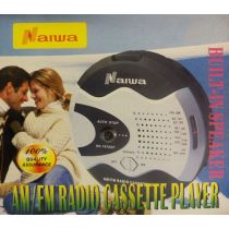 Φορητό γουόκμαν κασέτας με ραδιόφωνο εξωτερικό ηχείο και ακουστικά