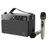Multimedia Σύστημα Bluetooth Karaoke 60W με 2 ασύρματα Μικρόφωνα και Δυνατότητα σύνδεσης μουσικού οργάνου - USB SD MP3 Player