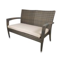 ΚΑΝΑΠΕΣ ΑΛΟΥΜ. SOLANA RATTAN 132*70*H38/88cm GOLDEN BROWN