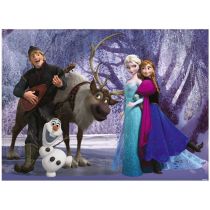 Παζλ Frozen διπλής όψεως με τους πρωταγωνιστές της ταινίας ψυχρά και ανάποδα