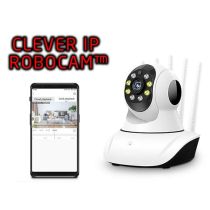 Clever IP Robocam™ – Ip WiFi κάμερα ρομποτική περιστρεφόμενη 360° – HD ανάλυση 960p – 2MP φακό με αισθητήρα 1/4 CMOS – Ανίχνευση κίνησης – ONVIF – Ειδοποιήσεις alarm στο κινητό – Live παρακολούθηση
