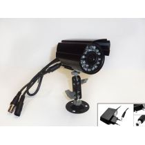 Κάμερα ασφαλείας 700 TVL ccd αδιάβροχη με νυχτερινή λήψη 24 led - Βάση και μετασχηματιστή