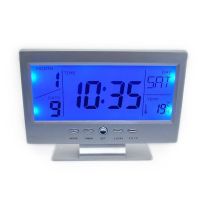 Ψηφιακό ρολόι -  θερμόμετρο ανάβει αυτόματα η οθόνη όταν ανίχνευση ήχο ή δόνηση 