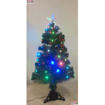 Χριστουγεννιάτικο δέντρο αυτοφωτιζόμενο ύψους 60cm με πολύχρωμα λαμπάκια led και οπτικές ίνες