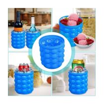 Παγοθήκη Παγοκύστη Σαμπανιέρα Σιλικόνης σε μπλε χρώμα - Ice Cube Maker Genie