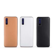 Power Bank μπαταρία για Smartphone - iPhone - φορητός φορτιστής USB 9.800mAh με 3 θύρες φόρτισης - φακό και επένδυση δερματίνης