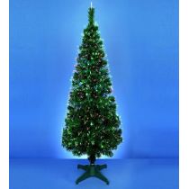 Χριστουγεννιάτικο Δέντρο ύψους 180cm με ενσωματωμένο φωτισμό πολύχρωμων οπτικών ινών Led για άμεση λειτουργία