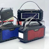 Ηλιακό ραδιόφωνο-Φακός με είσοδο USB-Κάρτας sd-FM ραδιόφωνο