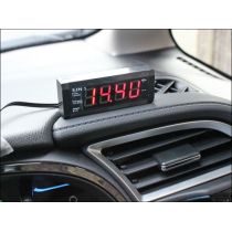 Ψηφιακό ρολόι - Θερμόμετρο - Βολτόμετρο αυτοκινήτου PLUG and PLAY 