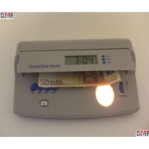 Ανιχνευτής πλαστών χαρτονομισμάτων μπαταρίας - ρεύματος με alarm πλαστότητας και ρολόι
