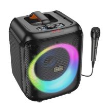 Multimedia Σύστημα Bluetooth V5.1 Karaoke LED - Φορητό Ηχείο με ενσύρματο μικρόφωνο - FM και Strobe φωτισμό