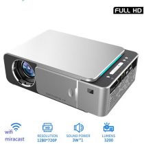 Προτζέκτορας  wi fi miracast - Home Cinema Projector LED FULL HD με Ενσωματωμένα Ηχεία + Ρύθμιση FOCUS(συρόμενο πορτάκι on-off) + Κλίσης-Διαγώνιος οθόνης προβολής από 92 έως 380cm. - τέλεια ευκρίνεια